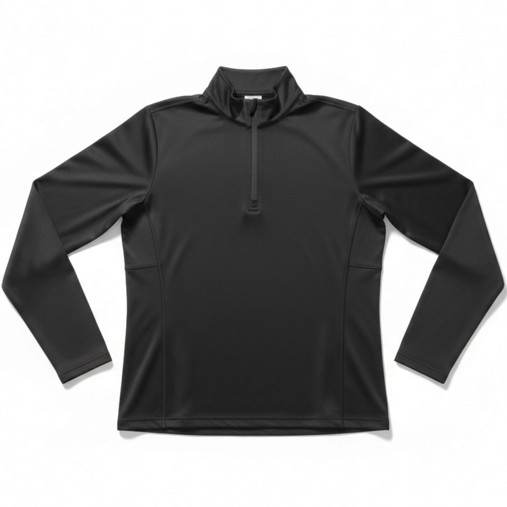 4/$20 Pro Spirit Black Half Zip Athletic Top Performance Stretch Pullover S/M